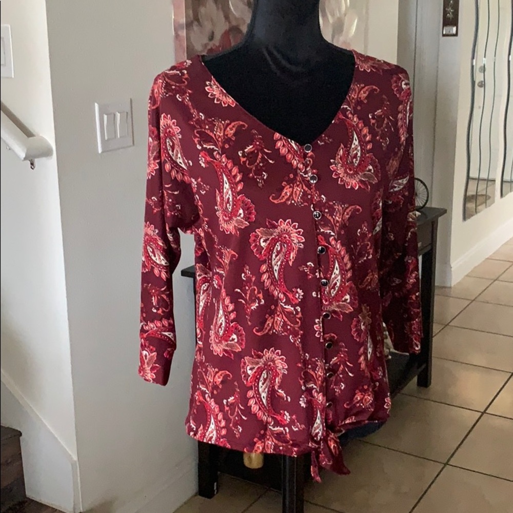 3 quarter sleeve top shirt